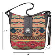 Santa Fe Woven Tapestry Soft Zip-Top Shoulder Hobo