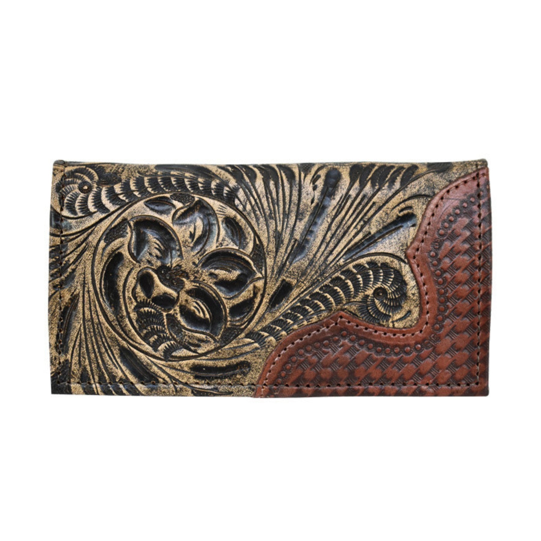 Men's Rodeo Wallet – Hand Tooled Genuine Leather – American West