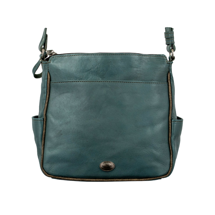 Inlay Eagle Zip-Top All Access Crossbody -Sand