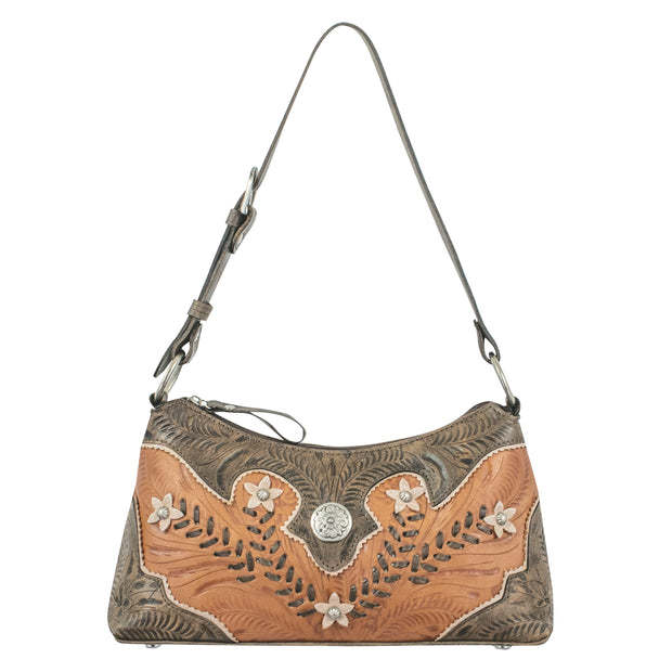 Desert Wildflower Zip-Top Shoulder Bag
