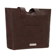 Mohave Canyon Large Zip-Top Tote Dark Brown