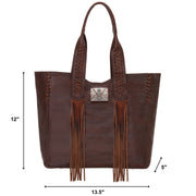 Mohave Canyon Large Zip-Top Tote Dark Brown