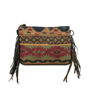 Woven Tapestry Multi-Compartment Crossbody