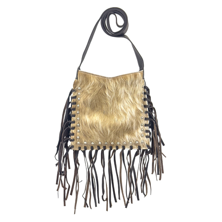 Fringed Cowgirl Messenger Crossbody w/ Hair-On Hide