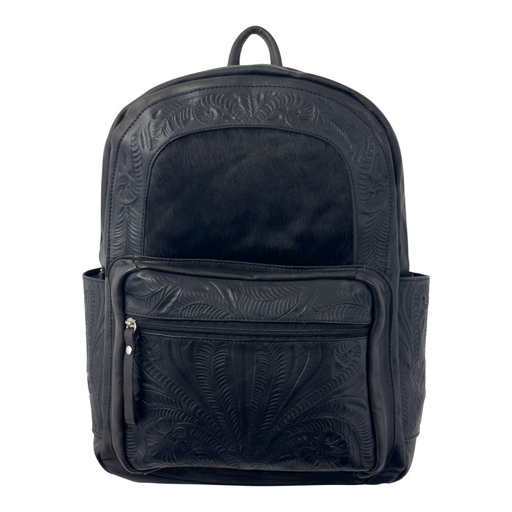 Classic Travel Backpack with Hair-On Hide and Laptop Compartment