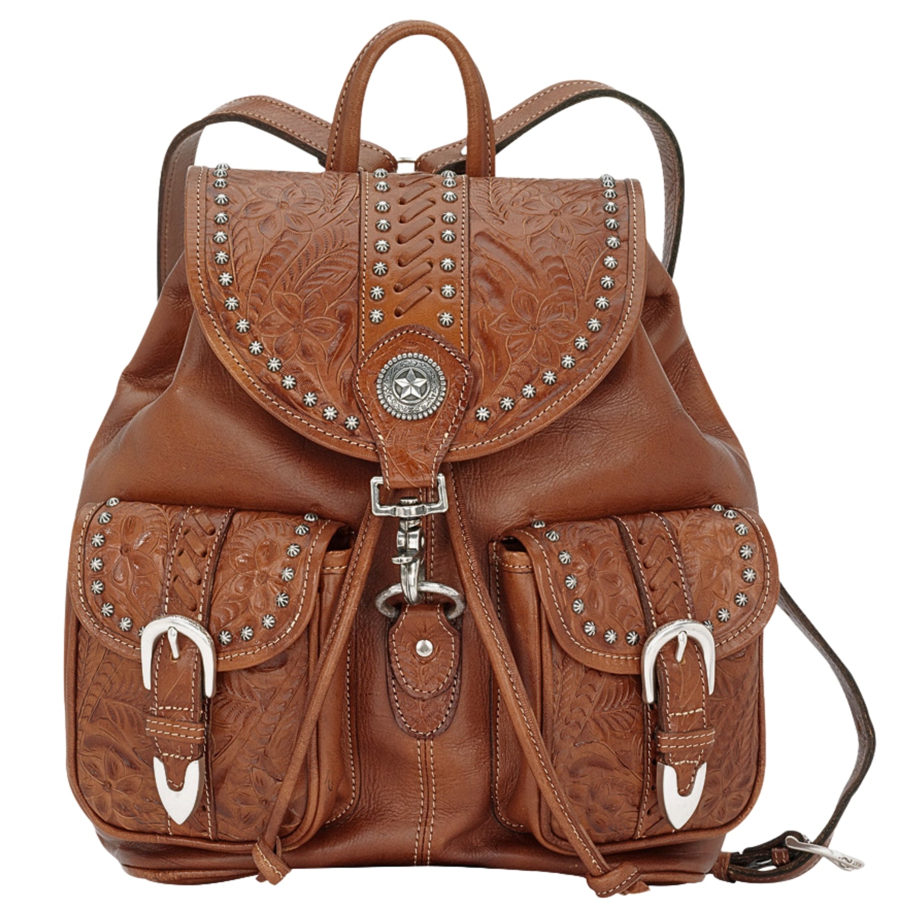 Retro Romance Classic Front Pocket Drawstring Backpack – Hand