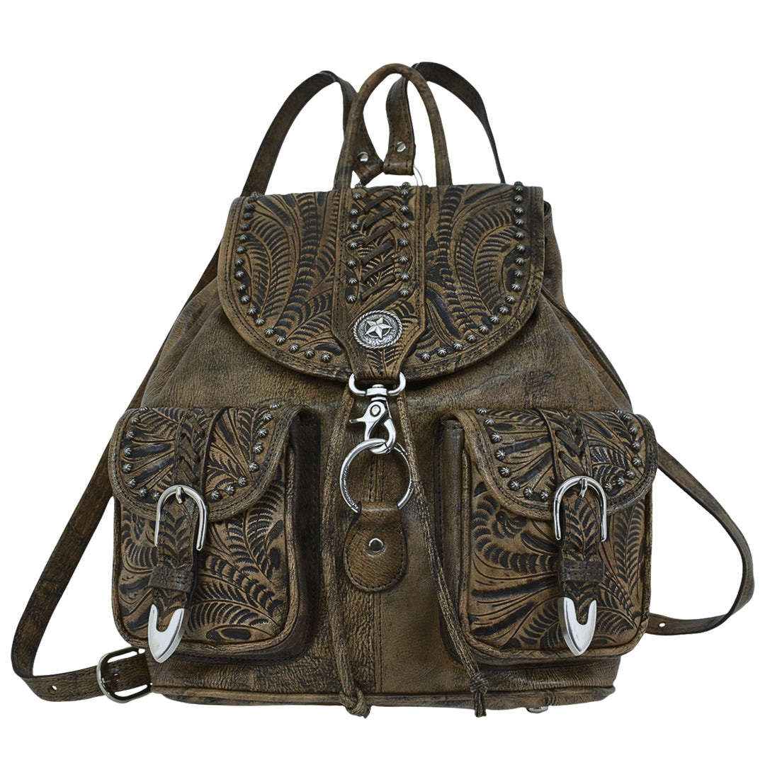 Retro Romance Classic Front Pocket Drawstring Backpack 