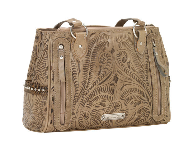 Annie's Secret Multi-Compartment Tote w/ Conceal Carry Pocket - Sand