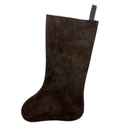 American West at Home: Genuine Hair-On Hide Leather Stocking with Suede Back – 16.5" Tall Rustic Western Holiday Décor