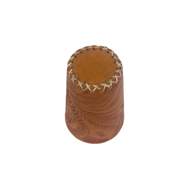 American West at Home Stainless Steel Cup with Tooled Leather