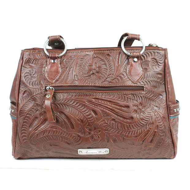 Lady Lace Multi-Compartment Organizer Tote - Dark Brown