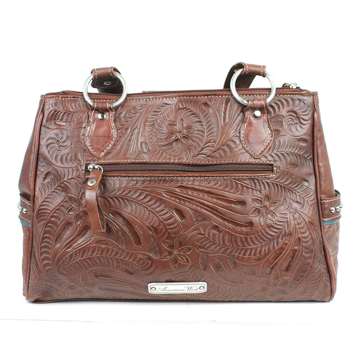 Lady Lace Multi-Compartment Organizer Tote - Dark Brown