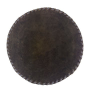 Gift of Leather Hair-On Hide 13" Round Placemat with Suede Backing