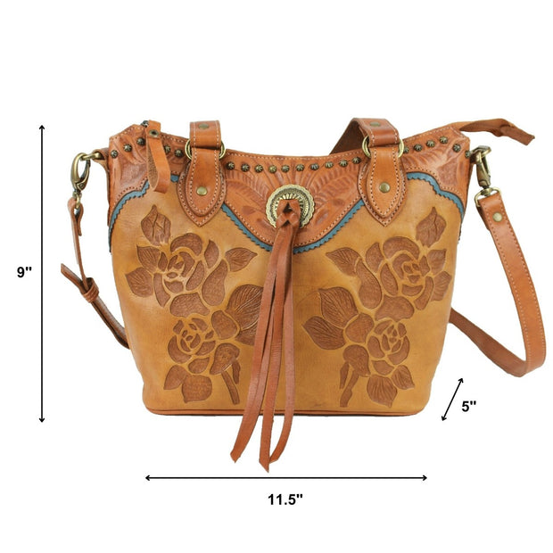 Texas Rose Small Zip-Top Bucket Tote