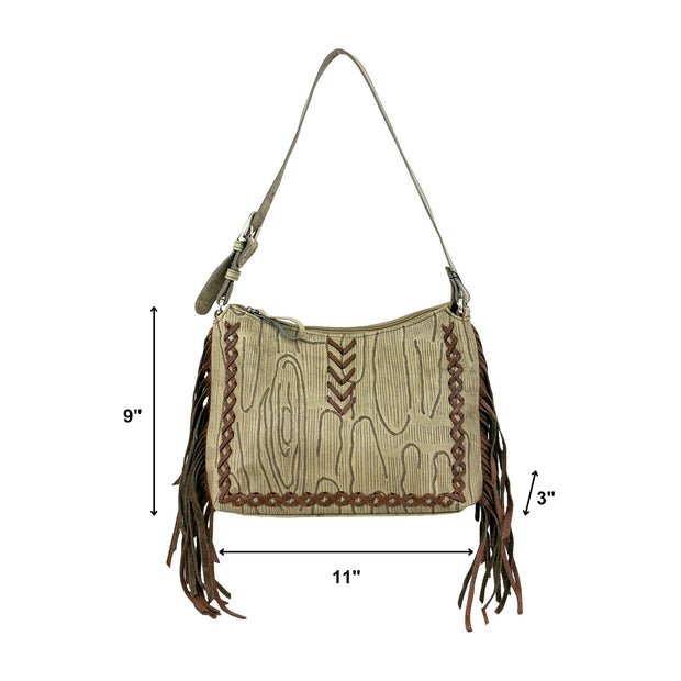 Driftwood Zip-Top Shoulder Bag