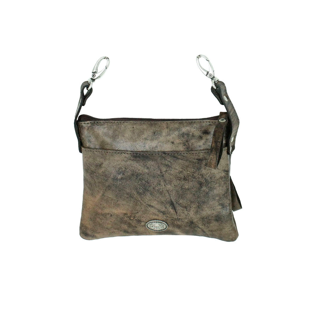 Hitchin’ Post Trail Rider Crossbody/Hip Bag - Hand Tooled Genuine Leather