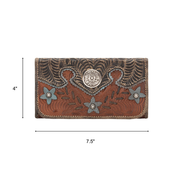 Desert Wildflower Ladies' Tri-Fold Wallet