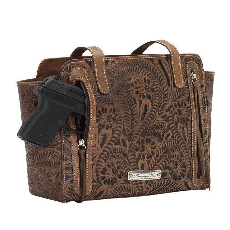 Hair-On Tote w/ Conceal Carry Pocket