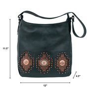 Midnight Copper Ultra Soft Drum Dyed Zip-Top Hobo