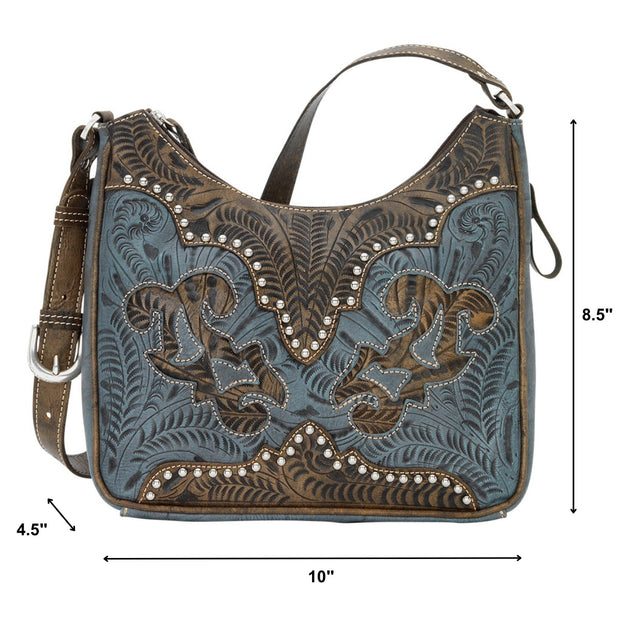 American West Lady Lace Collection: Western Zip Top 3 Compartment