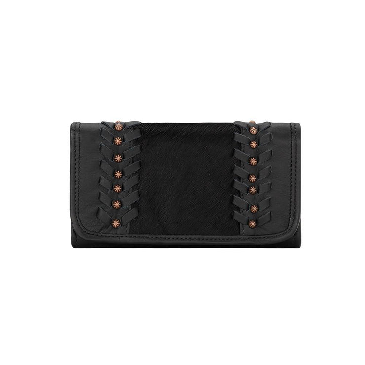 Cowtown Ladies Tri-Fold Wallet w/ Hair-On Hide