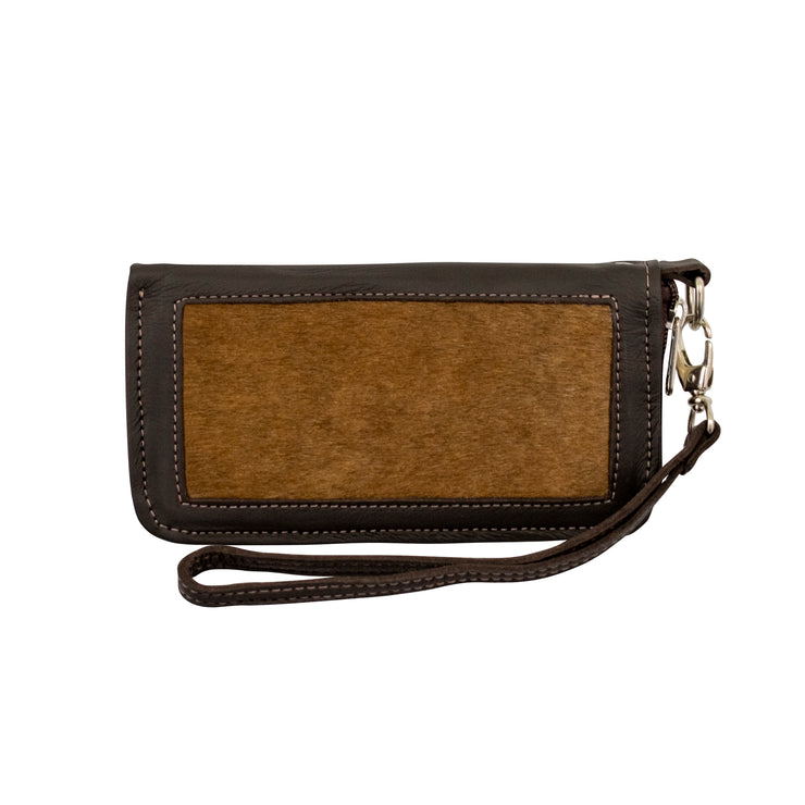 Cowtown Zip-Around Wallet w/ Hair-On Hide