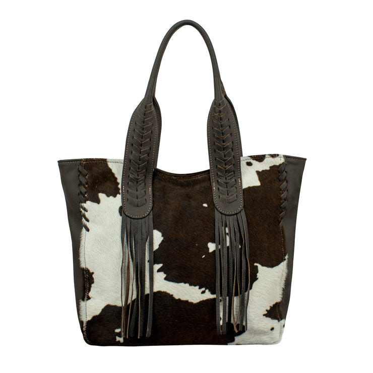 Pony Large Zip-Top Tote w/ Hair-On Hide