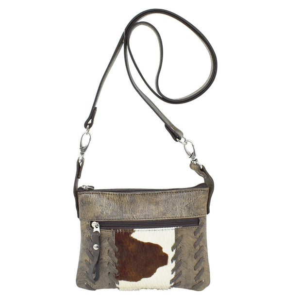 Cowtown Trail Rider Crossbody/Hip Bag w/ Hair-On Hide