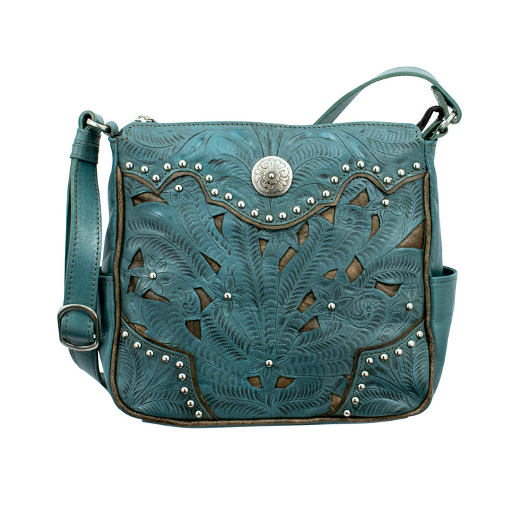 Inlay Eagle Zip-Top All Access Crossbody