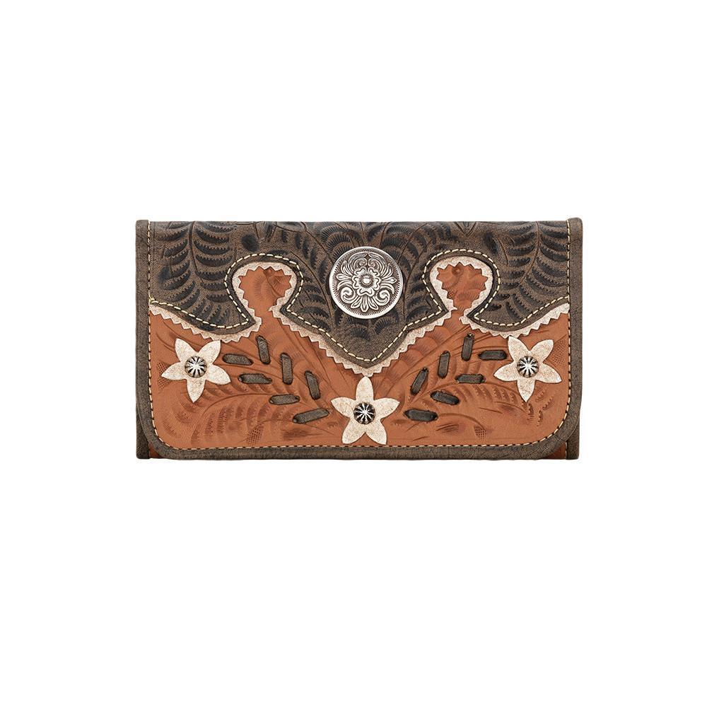 Desert Wildflower Ladies Tri-Fold Wallet – American West Handbags