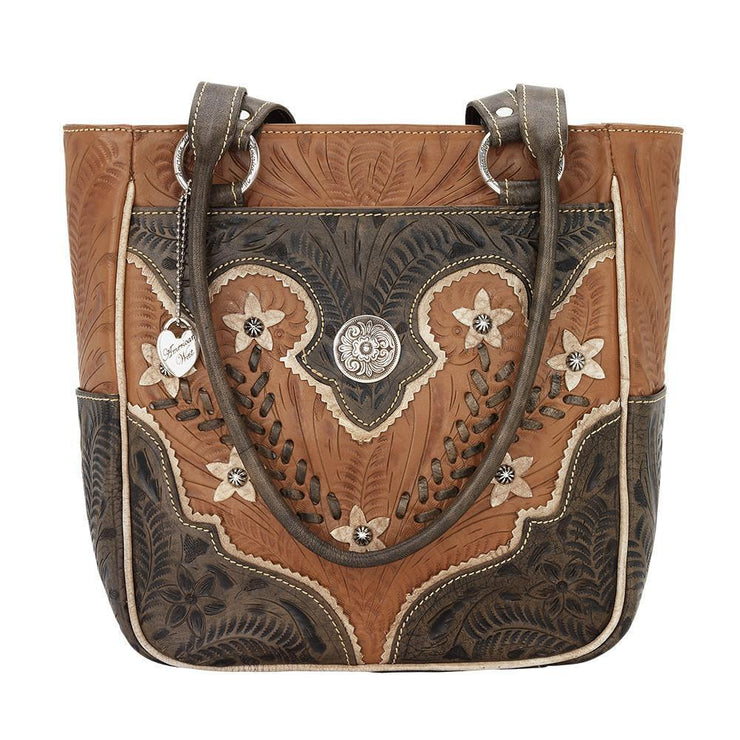 Desert Wildflower Zip-Top Tote w/ Outside Pockets