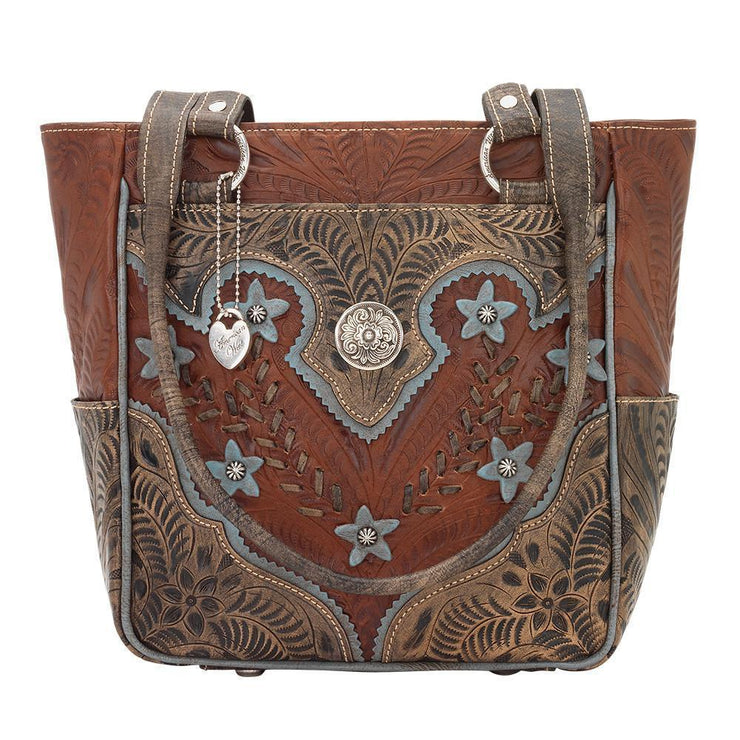 Desert Wildflower Zip-Top Tote w/ Outside Pockets