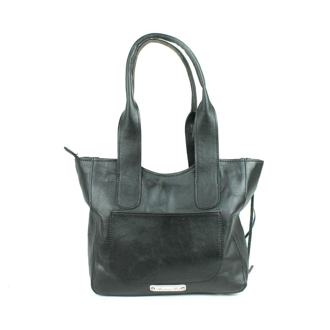 Mohave Canyon Small Zip Top Tote - Hand Rubbed Genuine Leather