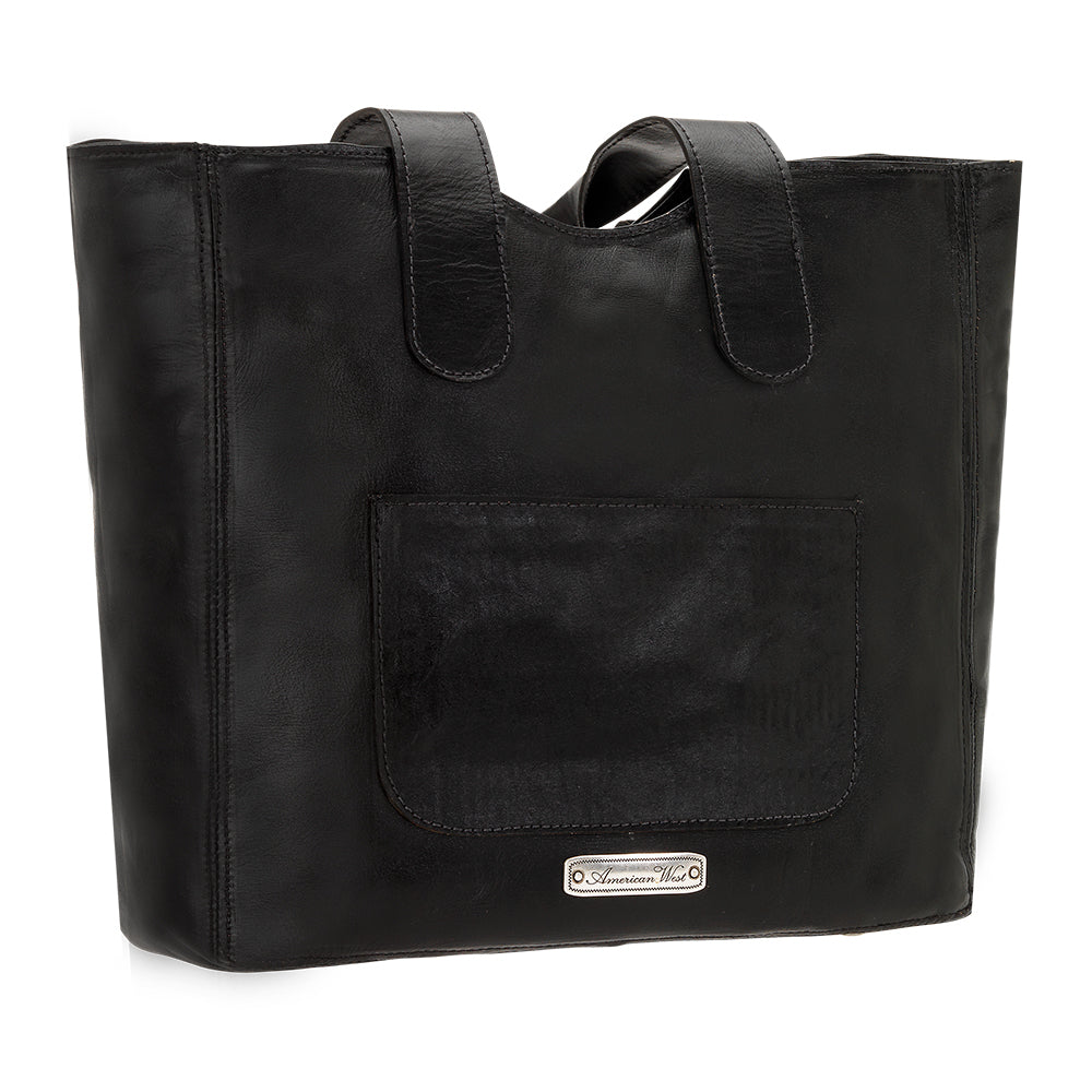 Mohave Canyon Small Zip Top Tote - Hand Rubbed Genuine Leather