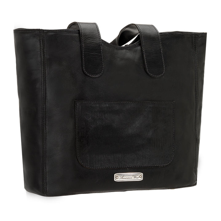 Mohave Canyon Small Zip Top Tote - Hand Rubbed Genuine Leather