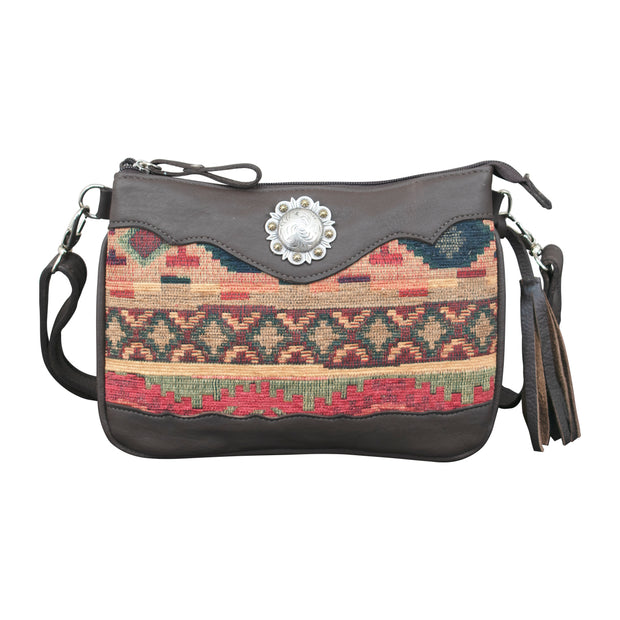 Santa Fe Woven Tapestry Multi-Compartment Crossbody