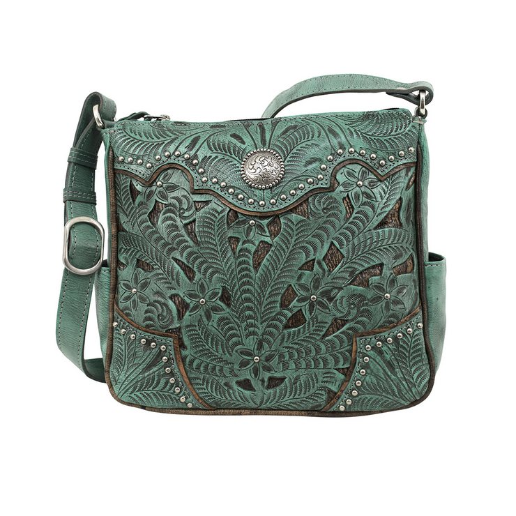 Inlay Eagle Zip-Top All Access Crossbody