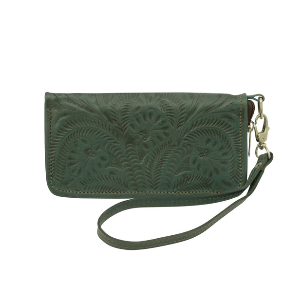 Ladies Zip-Around Wallet w/ Wrist Strap