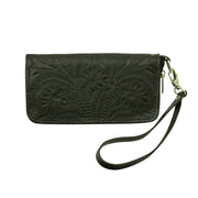 Ladies Zip-Around Wallet w/ Wrist Strap