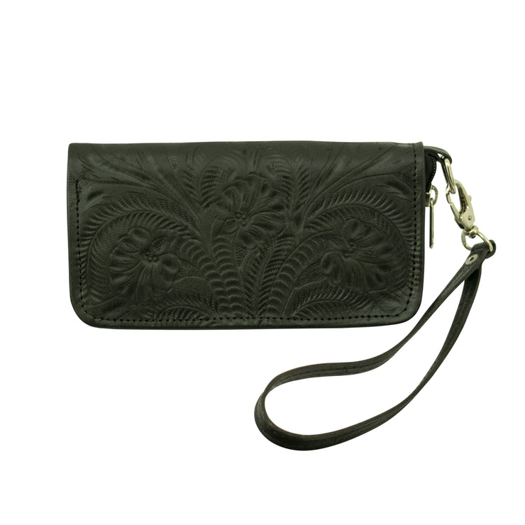 Ladies Zip-Around Wallet w/ Wrist Strap