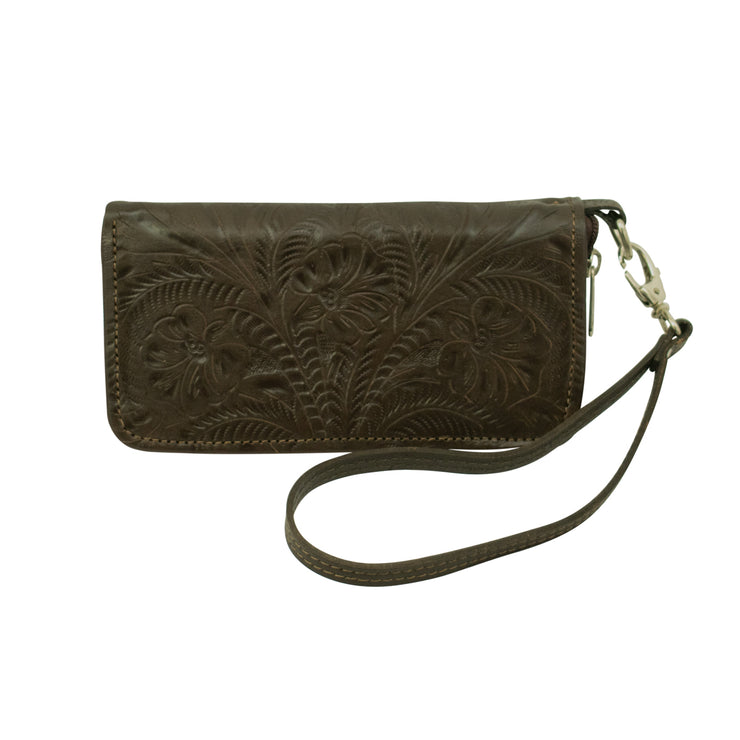 Ladies Zip-Around Wallet w/ Wrist Strap