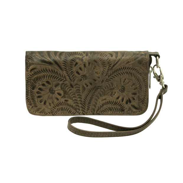 Ladies Zip-Around Wallet w/ Wrist Strap