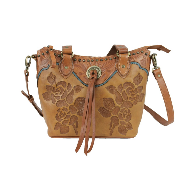 Texas Rose Small Zip-Top Bucket Tote