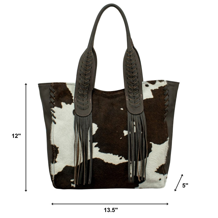 Pony Large Zip-Top Tote w/ Hair-On Hide