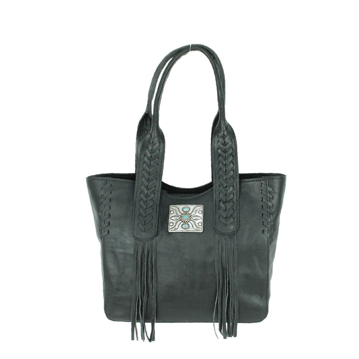 Mohave Canyon Small Zip Top Tote - Hand Rubbed Genuine Leather