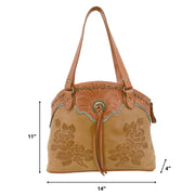 Texas Rose Half-Moon Zip Top Tote