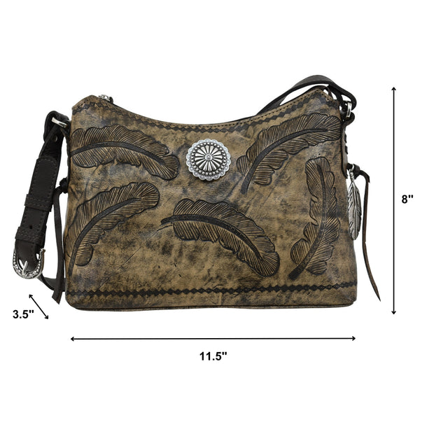 Sacred Bird Zip-Top Shoulder Bag