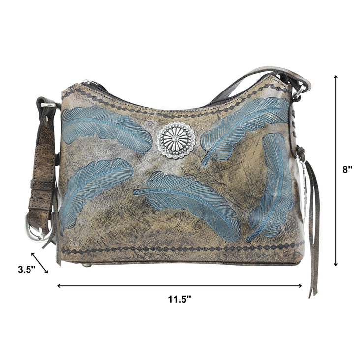 Sacred Bird Zip-Top Shoulder Bag