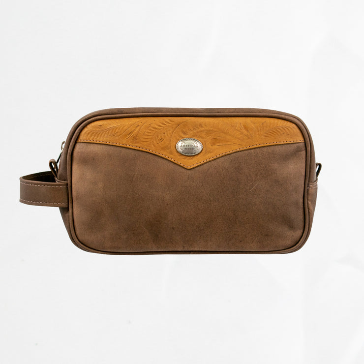 Waxed Leather Travel Dopp/Shaving Kit