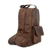 Waxed Leather Boot Bag w/ 2 Individual Compartments